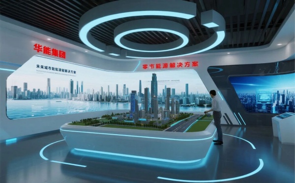 华能环保科技展厅里能摸到风、看到鱼，还能穿越到 2050