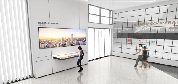 现代企业展厅效果设计以品牌基因重构空间叙事逻辑