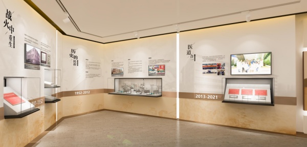 医院陈列馆设计：用线性空间秩序讲述百年历史！