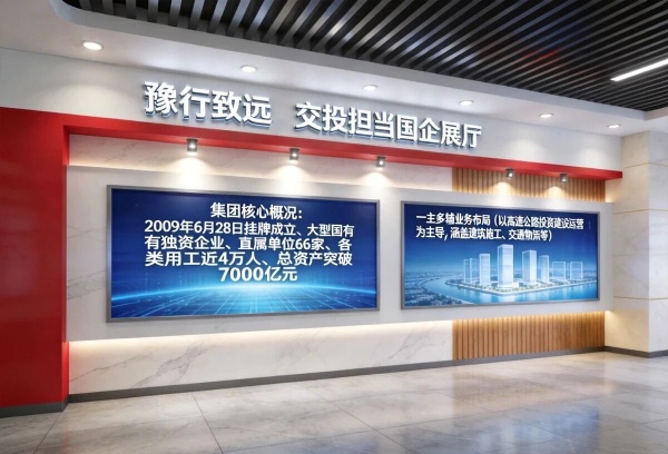 河南交投集团展厅设计——藏着中原交通的奋斗与远方
