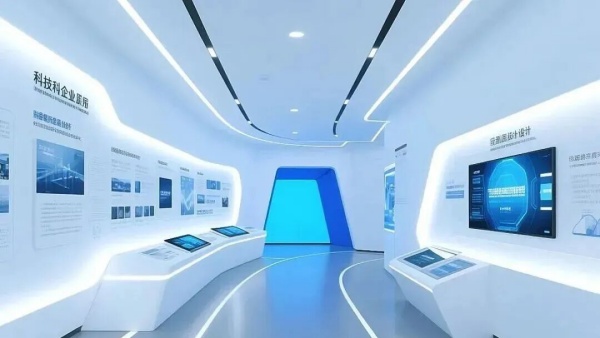 红韵领航・科技筑梦——党建与企业文化展厅融合设计