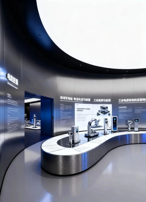 科技展厅设计｜用光影与线条，重构工业科技美学