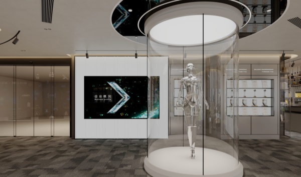 以弧形为序，打造科技企业未来办公展厅设计